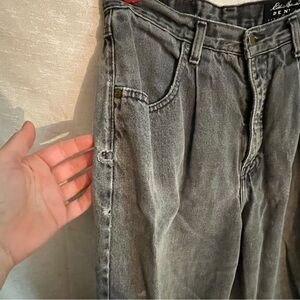 Vintage distressed grey Eddie Bauer jeans, women’s size 10